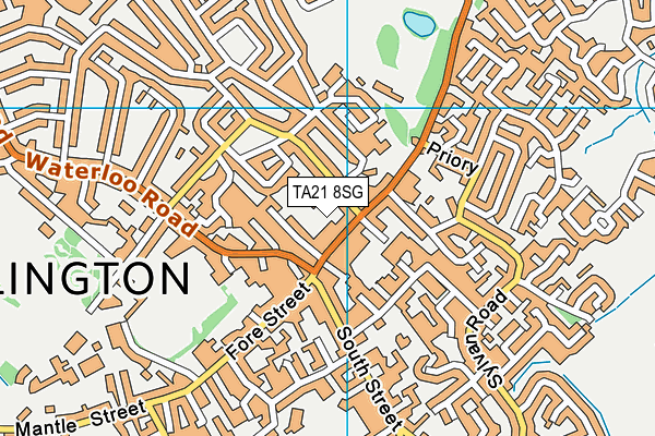 TA21 8SG map - OS VectorMap District (Ordnance Survey)