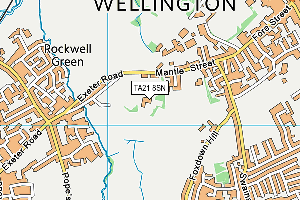 Bodywise Health And Fitness Spa map (TA21 8SN) - OS VectorMap District (Ordnance Survey)