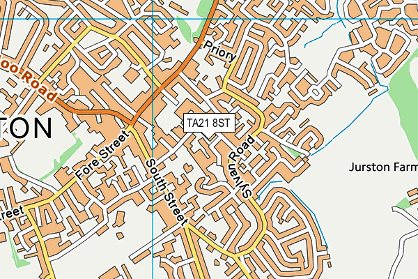 TA21 8ST map - OS VectorMap District (Ordnance Survey)