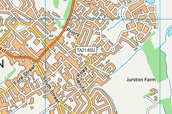 TA21 8SU map - OS VectorMap District (Ordnance Survey)