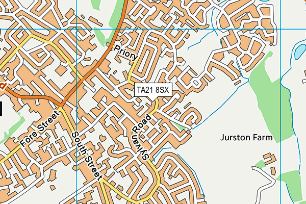 TA21 8SX map - OS VectorMap District (Ordnance Survey)