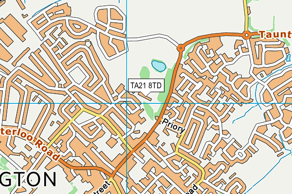 TA21 8TD map - OS VectorMap District (Ordnance Survey)