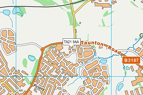 TA21 9AA map - OS VectorMap District (Ordnance Survey)