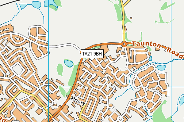 TA21 9BH map - OS VectorMap District (Ordnance Survey)