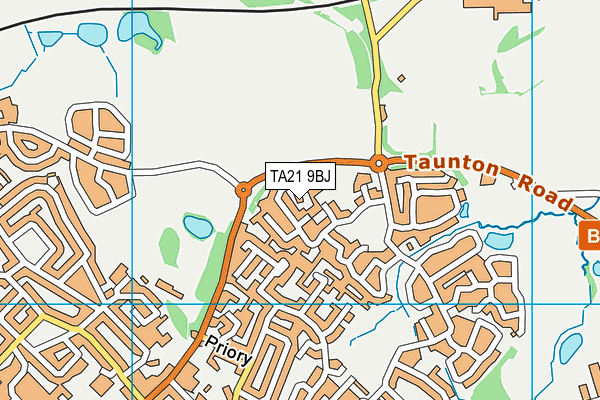 TA21 9BJ map - OS VectorMap District (Ordnance Survey)