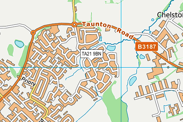 TA21 9BN map - OS VectorMap District (Ordnance Survey)