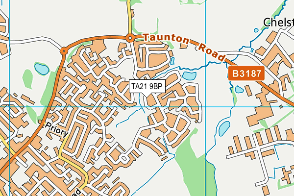 TA21 9BP map - OS VectorMap District (Ordnance Survey)