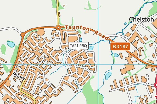 TA21 9BQ map - OS VectorMap District (Ordnance Survey)