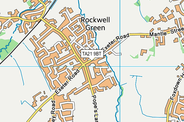 TA21 9BT map - OS VectorMap District (Ordnance Survey)