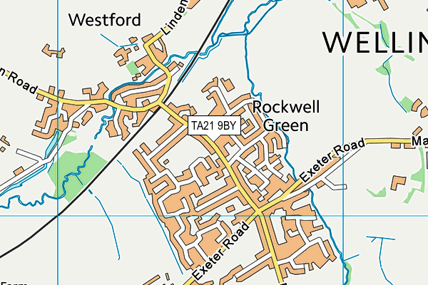 TA21 9BY map - OS VectorMap District (Ordnance Survey)