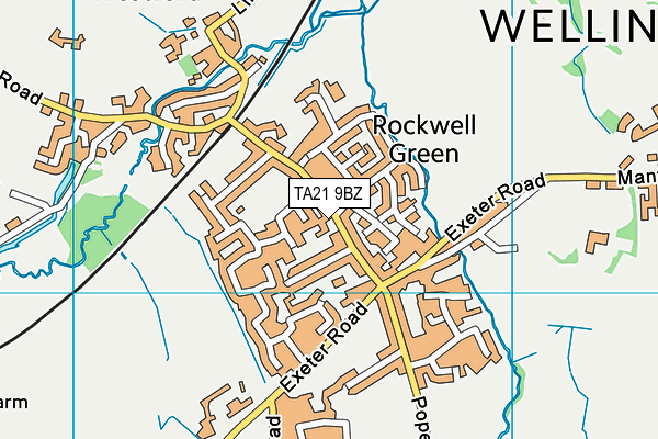 TA21 9BZ map - OS VectorMap District (Ordnance Survey)