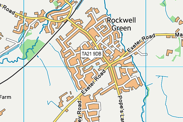 TA21 9DB map - OS VectorMap District (Ordnance Survey)