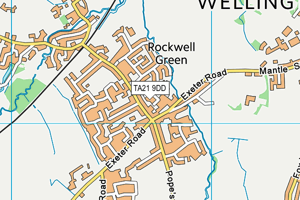 TA21 9DD map - OS VectorMap District (Ordnance Survey)