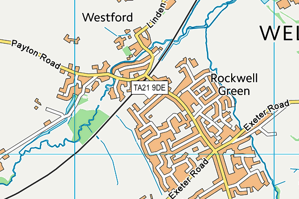 TA21 9DE map - OS VectorMap District (Ordnance Survey)