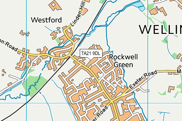 TA21 9DL map - OS VectorMap District (Ordnance Survey)