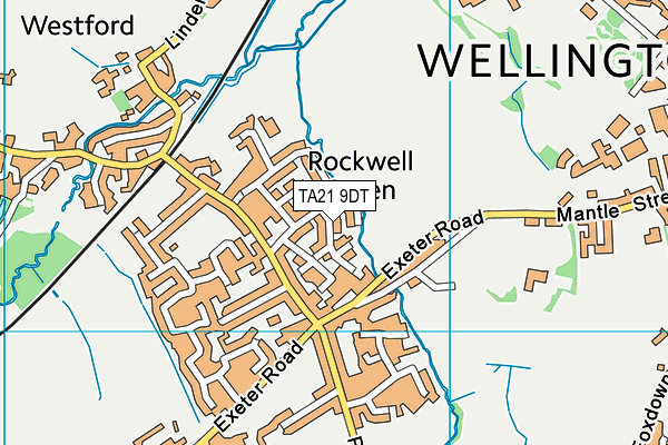 TA21 9DT map - OS VectorMap District (Ordnance Survey)