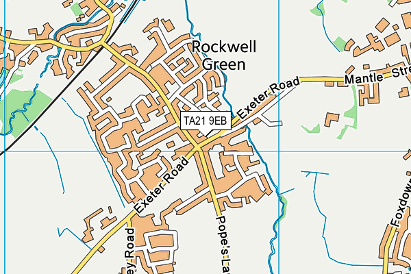 TA21 9EB map - OS VectorMap District (Ordnance Survey)