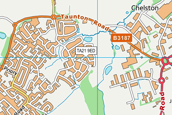 TA21 9ED map - OS VectorMap District (Ordnance Survey)