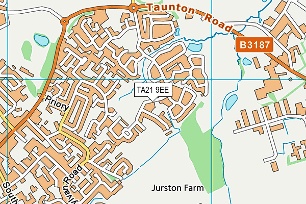 TA21 9EE map - OS VectorMap District (Ordnance Survey)