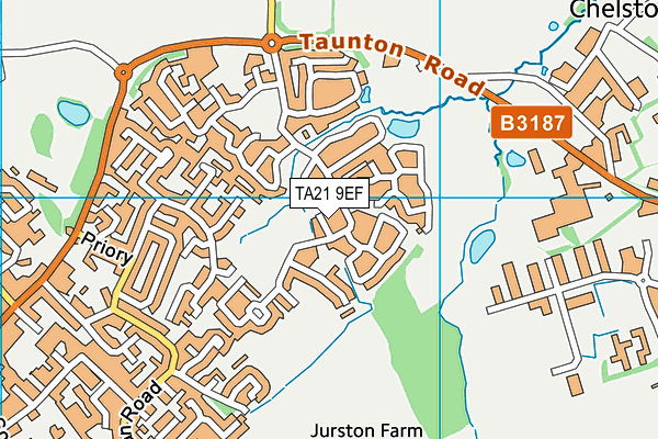 TA21 9EF map - OS VectorMap District (Ordnance Survey)