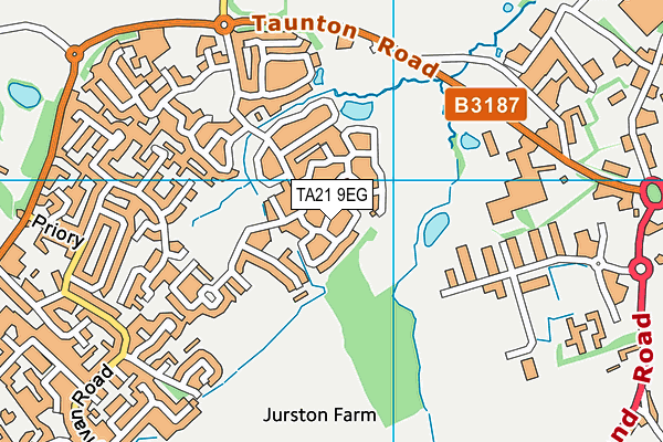 TA21 9EG map - OS VectorMap District (Ordnance Survey)