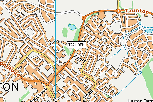 TA21 9EH map - OS VectorMap District (Ordnance Survey)