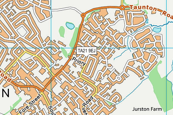 St John's Church of England Primary School map (TA21 9EJ) - OS VectorMap District (Ordnance Survey)