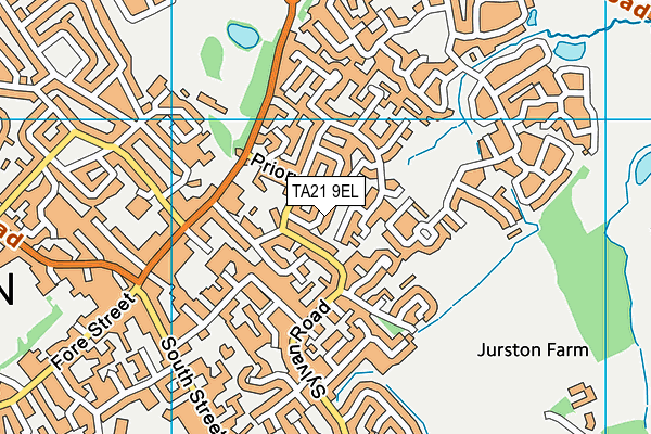 TA21 9EL map - OS VectorMap District (Ordnance Survey)
