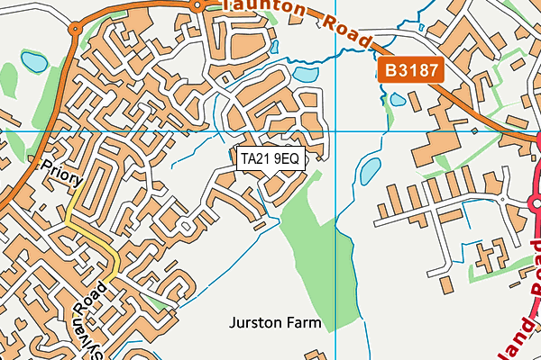 TA21 9EQ map - OS VectorMap District (Ordnance Survey)