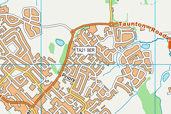 TA21 9ER map - OS VectorMap District (Ordnance Survey)
