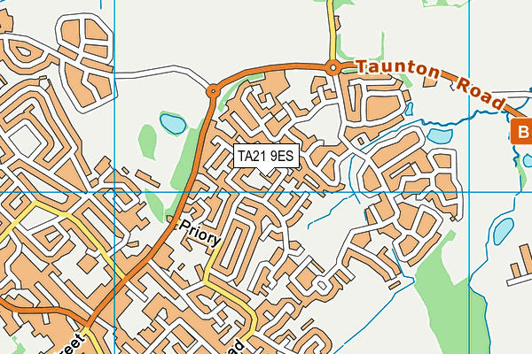 TA21 9ES map - OS VectorMap District (Ordnance Survey)