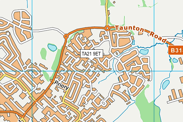 TA21 9ET map - OS VectorMap District (Ordnance Survey)