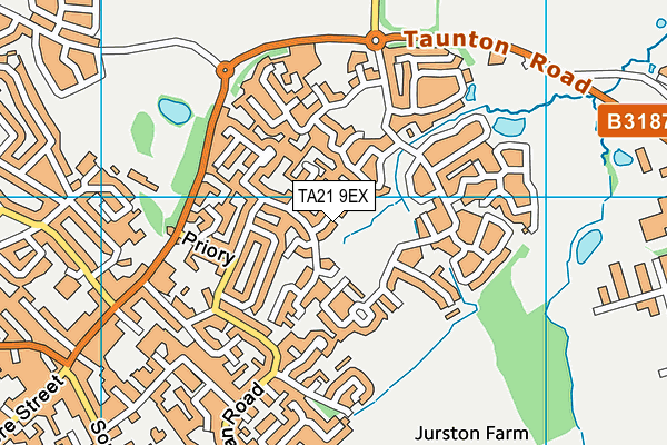 TA21 9EX map - OS VectorMap District (Ordnance Survey)