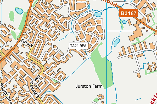 TA21 9FA map - OS VectorMap District (Ordnance Survey)