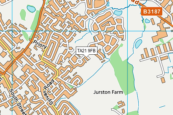 TA21 9FB map - OS VectorMap District (Ordnance Survey)