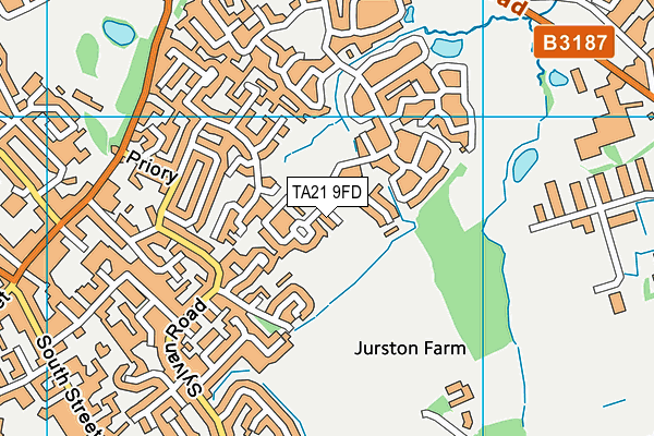 TA21 9FD map - OS VectorMap District (Ordnance Survey)