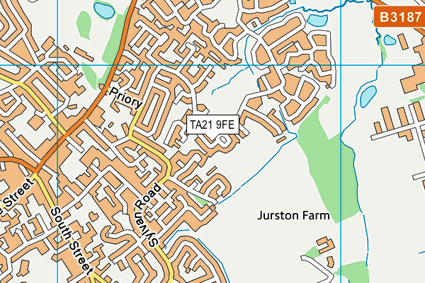 TA21 9FE map - OS VectorMap District (Ordnance Survey)