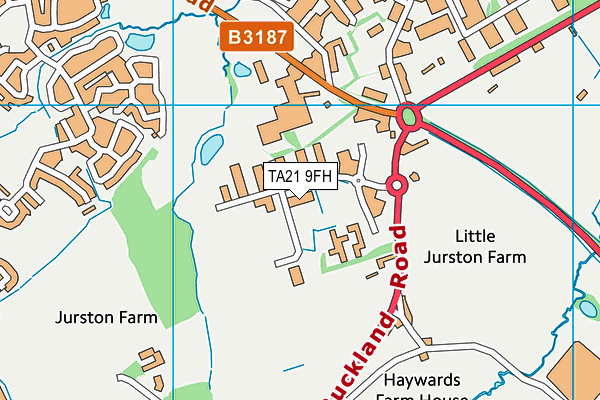 TA21 9FH map - OS VectorMap District (Ordnance Survey)