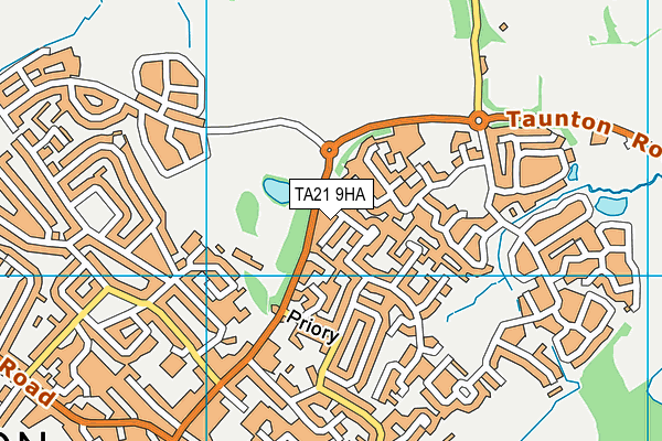 TA21 9HA map - OS VectorMap District (Ordnance Survey)
