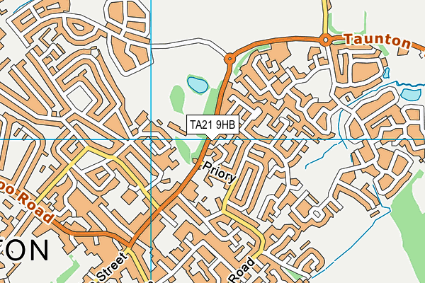 TA21 9HB map - OS VectorMap District (Ordnance Survey)