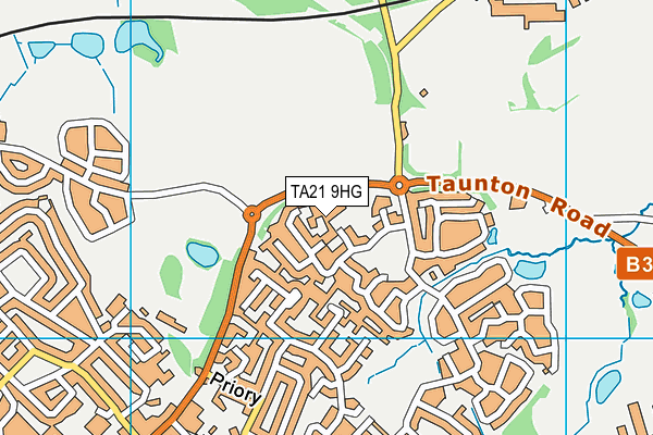 TA21 9HG map - OS VectorMap District (Ordnance Survey)