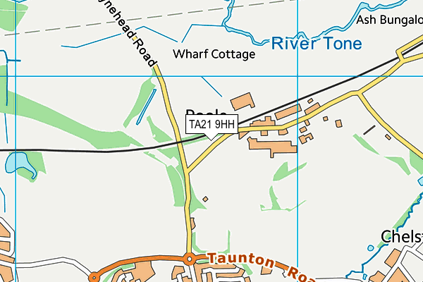 TA21 9HH map - OS VectorMap District (Ordnance Survey)