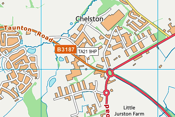 TA21 9HP map - OS VectorMap District (Ordnance Survey)