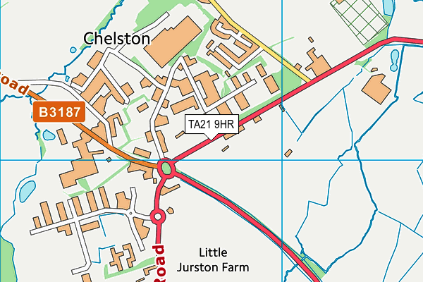 TA21 9HR map - OS VectorMap District (Ordnance Survey)