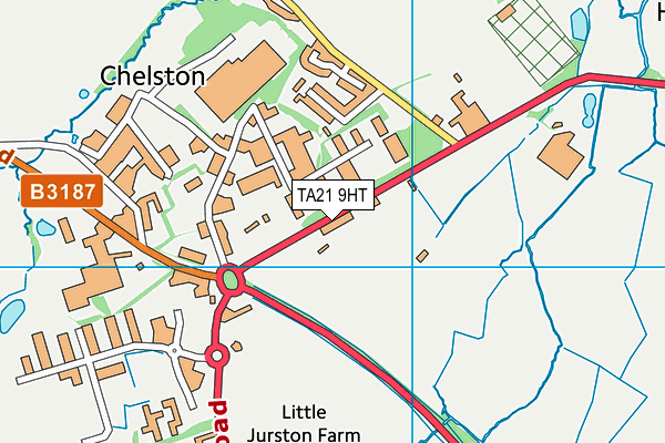 TA21 9HT map - OS VectorMap District (Ordnance Survey)