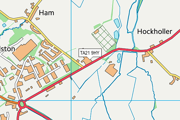 TA21 9HY map - OS VectorMap District (Ordnance Survey)