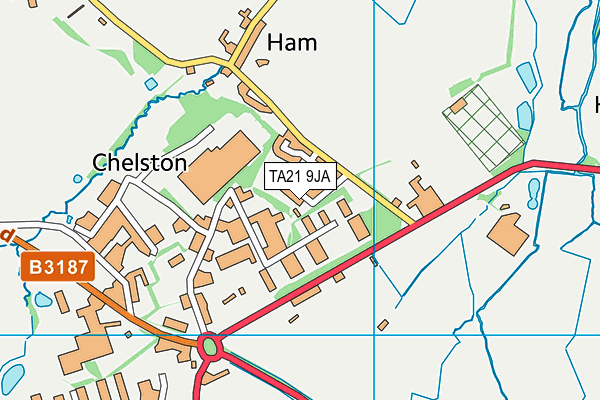 TA21 9JA map - OS VectorMap District (Ordnance Survey)