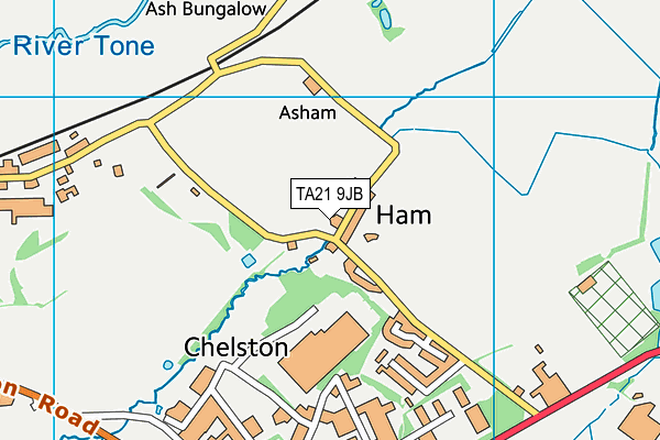 Nynehead Cricket Club map (TA21 9JB) - OS VectorMap District (Ordnance Survey)