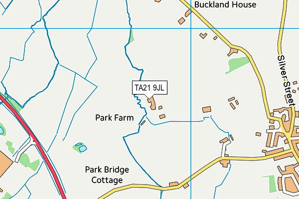 TA21 9JL map - OS VectorMap District (Ordnance Survey)