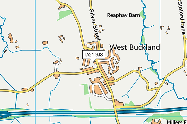 TA21 9JS map - OS VectorMap District (Ordnance Survey)